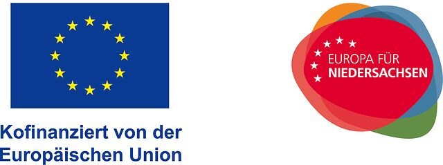 Logo, Kofinanziert von der Europäischen Union, Europa für Niedersachsen