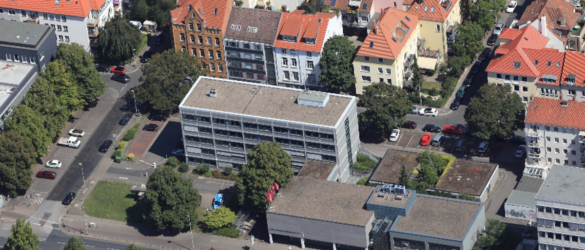 handwerkskammer hannover, berliner allee, oben, luftaufnahme, anfahrt