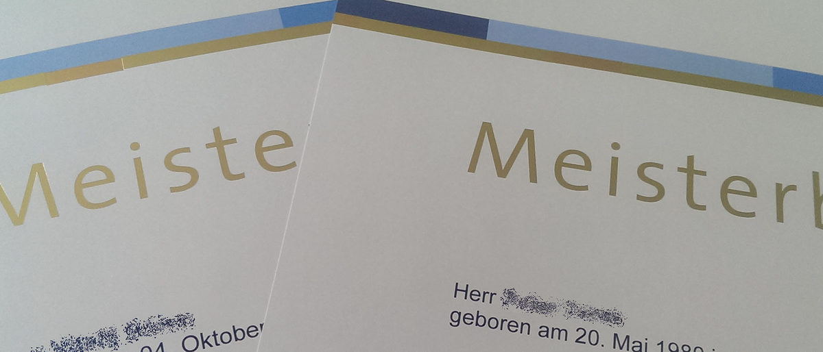 meisterbrief ohne namen