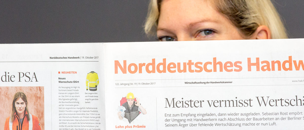 2017, Leserin, Martina Raynor, Norddeutsches Handwerk, Werbung, nh, NH