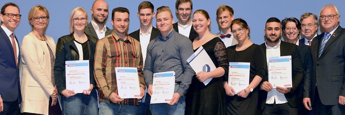 Die besten Nachwuchshandwerkerinnen und -handwerker 2017 auf Landesebene.