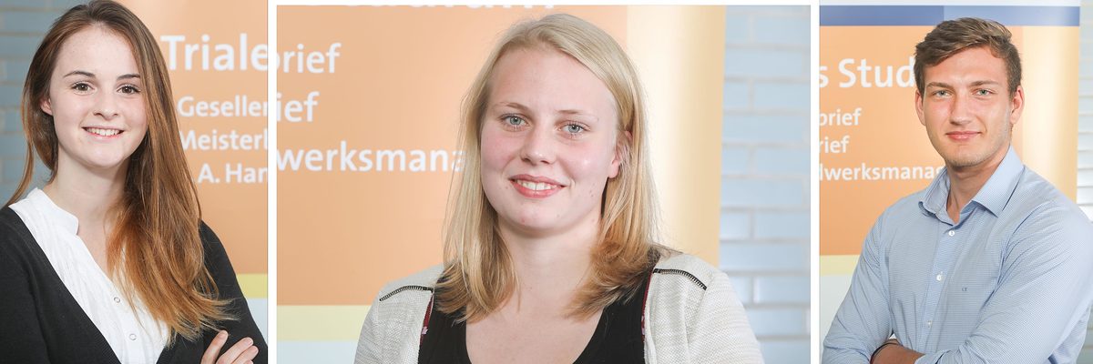 Triale Studenten Marita Plaß, Pia Rosenhagen, Mel Redeker