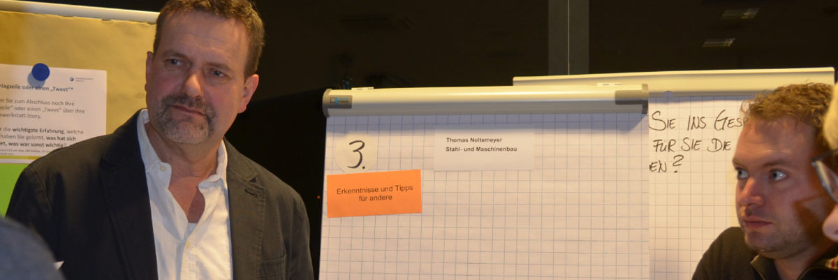 Thomas Noltemeyer im Abschlussworkshop der Zukunftswerkstatt Thomas Noltemeyer im Abschlussworkshop der Zukunftswerkstatt