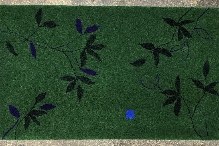 Julia Langstein: Teppich "Bamboo Smaragd"