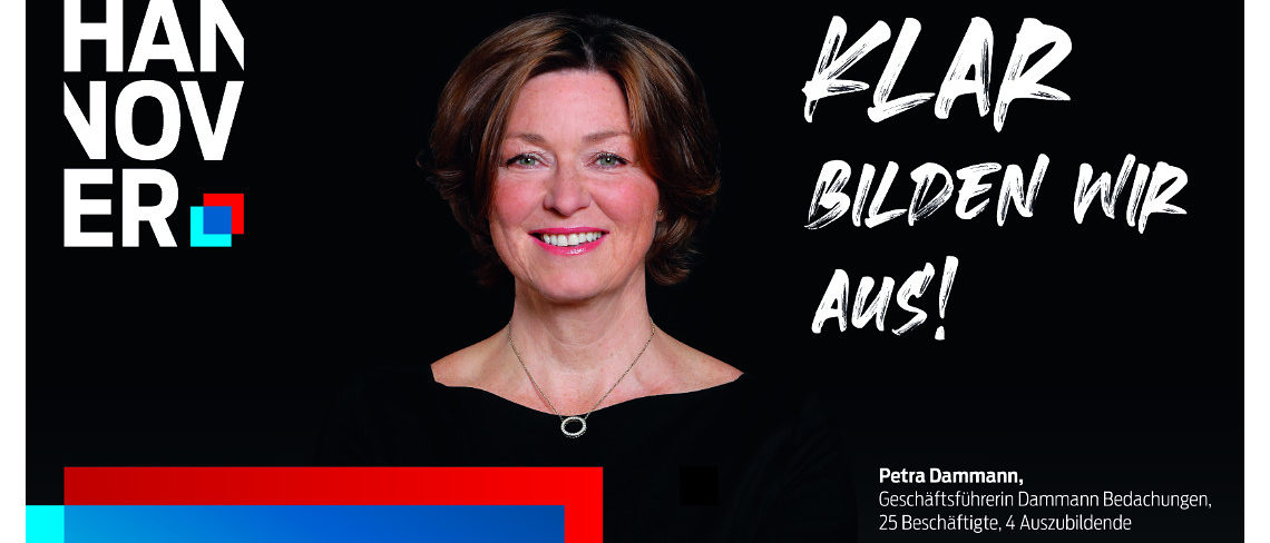 ausbildungskampagne region hannover, dammann bedachungen petra Dammann, wir bilden aus