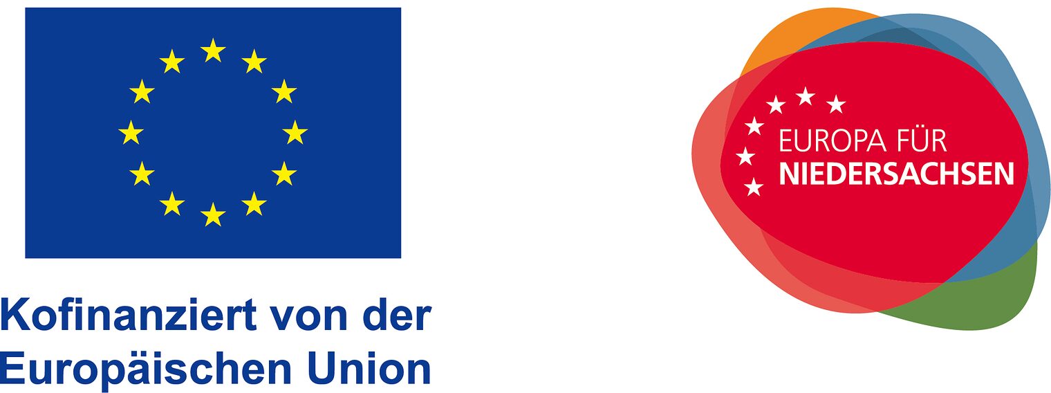 Logo, Kofinanziert von der Europäischen Union, Europa für Niedersachsen