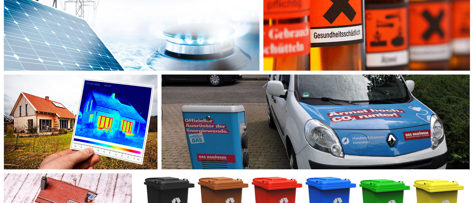 Das Zentrum für Umweltschutz berät Handwerkrinnen und Handwerker rund um die Themen Umwelt und Energie. Das Zentrum für Umweltschutz berät Handwerkrinnen und Handwerker rund um die Themen Umwelt und Energie.
