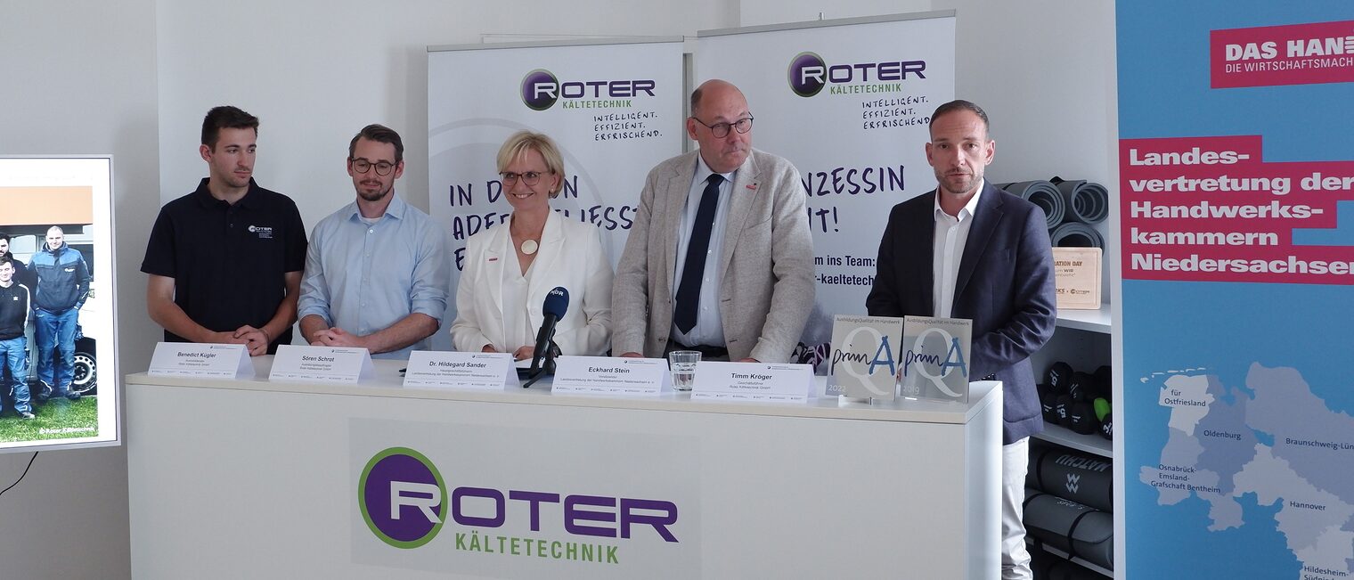 Die Ausbildungs-Pressekonferenz der LHN fand im Handwerksbetrieb Roter Kältetechnik in Garbsen statt.