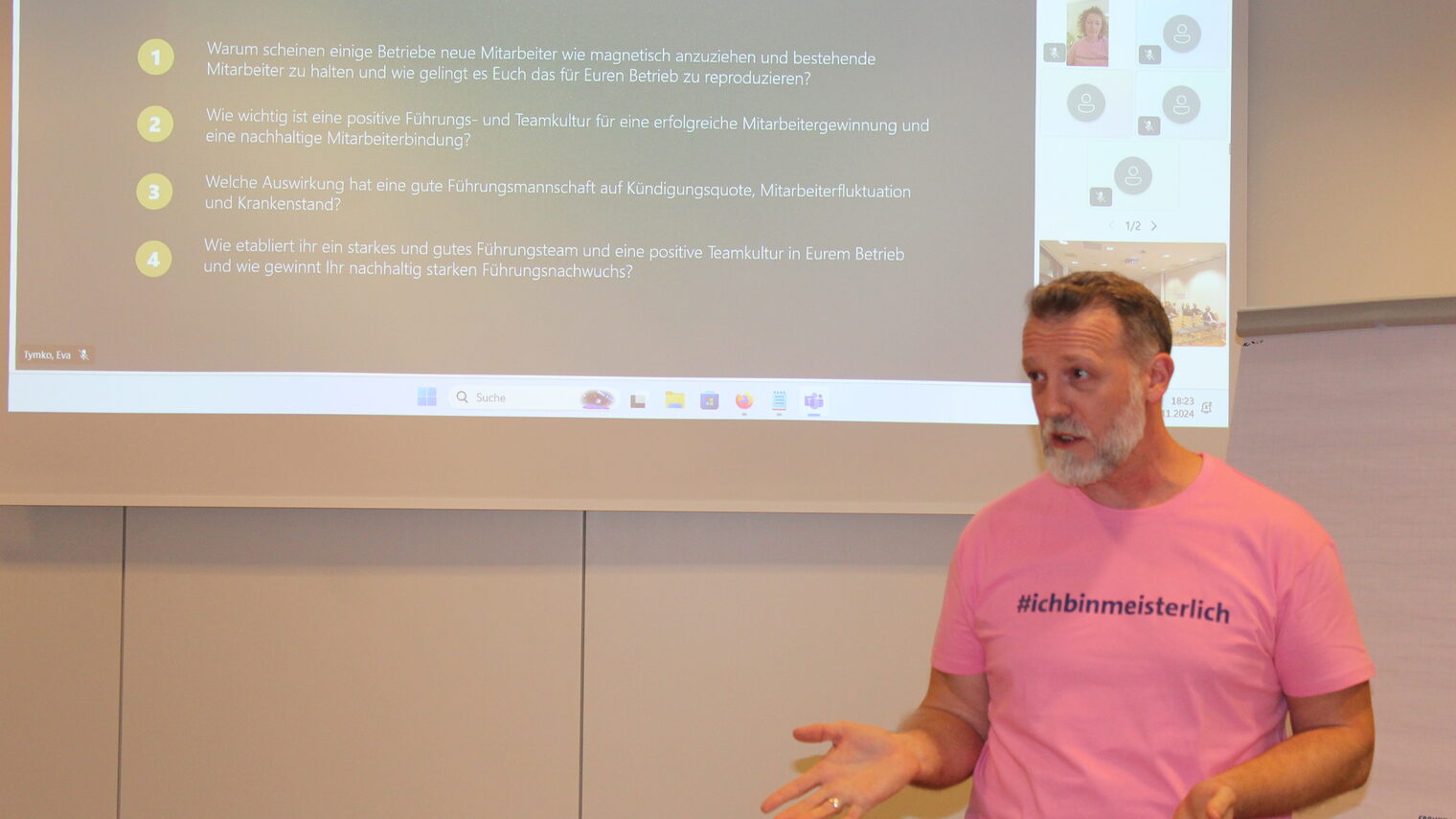 Das Frauennetzwerk K.O.N.E.K.T. und der Meister- und Meisterinnen Club hatten Handwerkscoach Klaus Teßmann eingeladen.